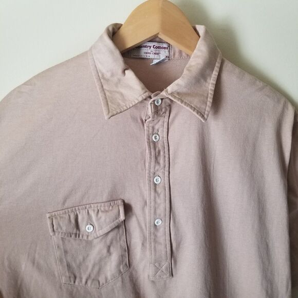vintage 1970's Country Cotton Dagger Collared Polo Shirt - Picture 3 of 5